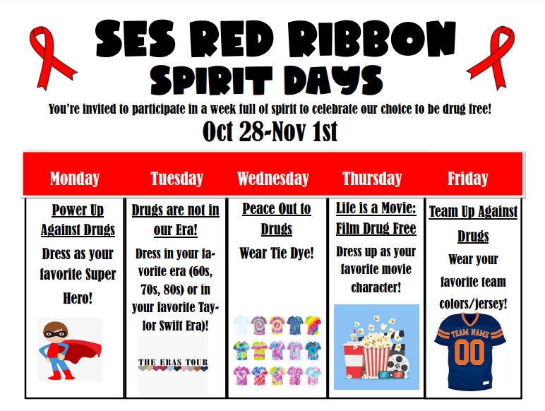 Red Ribbon Week Dress up Days